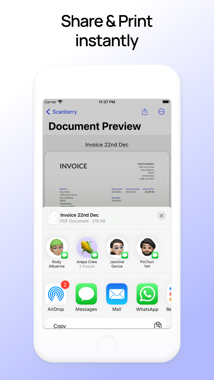 Scanberry – PDF Scanner and OCR