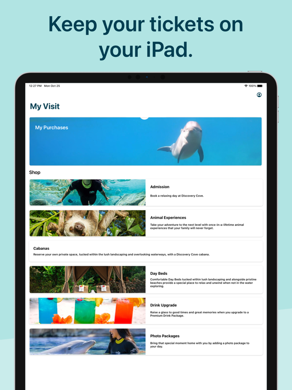 Discovery Cove iPad screenshot 2 - Travel app