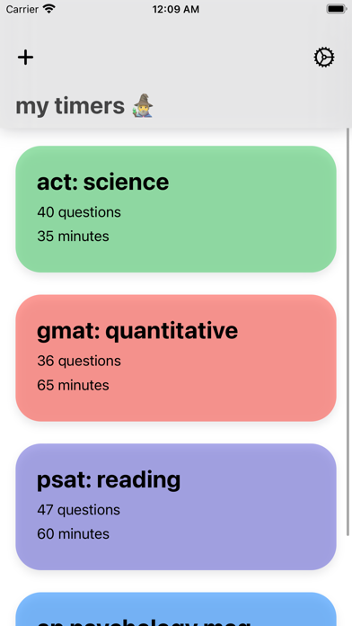 Quizzard - master test timing Screenshot