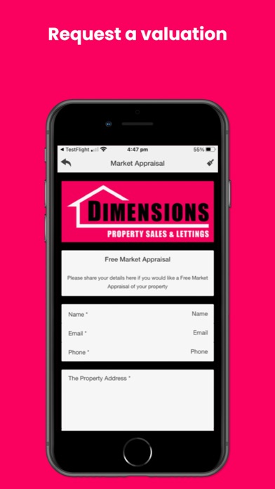 Dimensions Property Services Screenshot