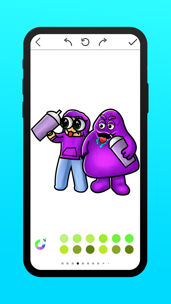 GrimaceShake Coloring Pages