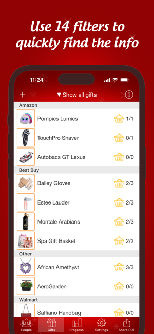 ‎The Christmas Gift List Pro Screenshot