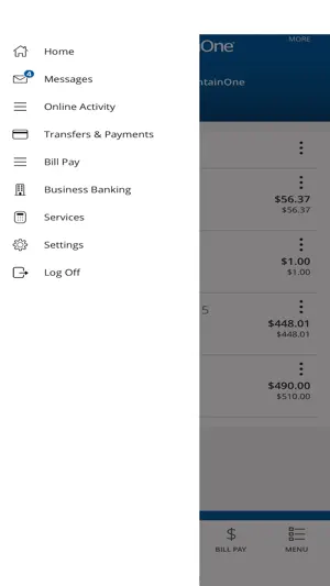 MountainOne Bank Mobile screenshot 3