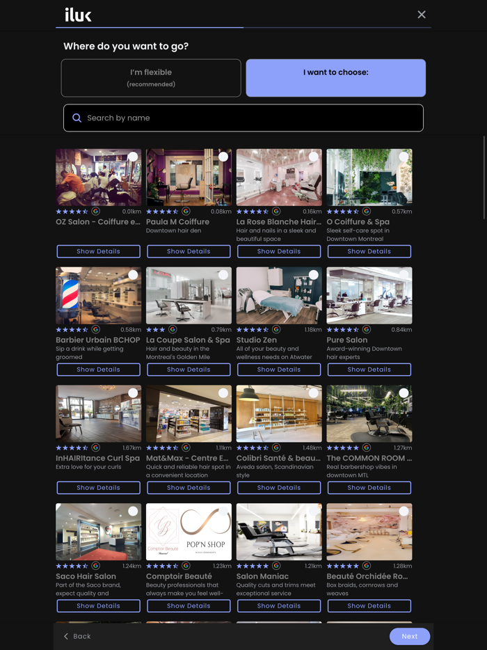 iluk vetted salons in MTL