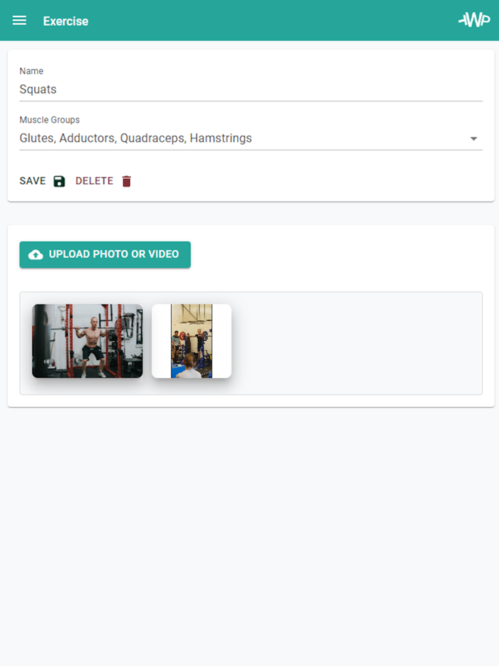 Workout Planner Coach  Client