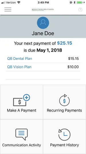 MoneyWise COBRA screenshot 2