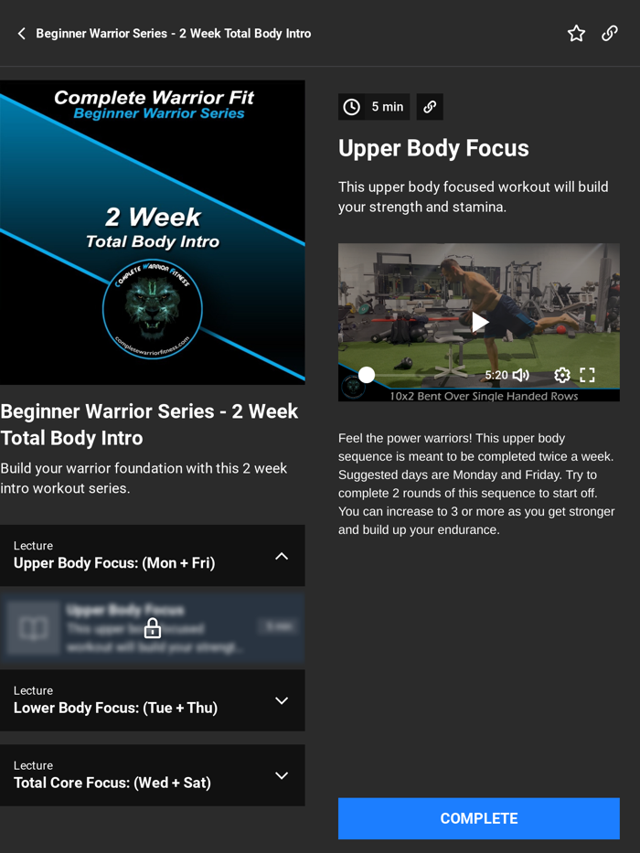 Complete Warrior Fit