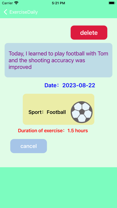 Screenshot #2 pour ExerciseDaily