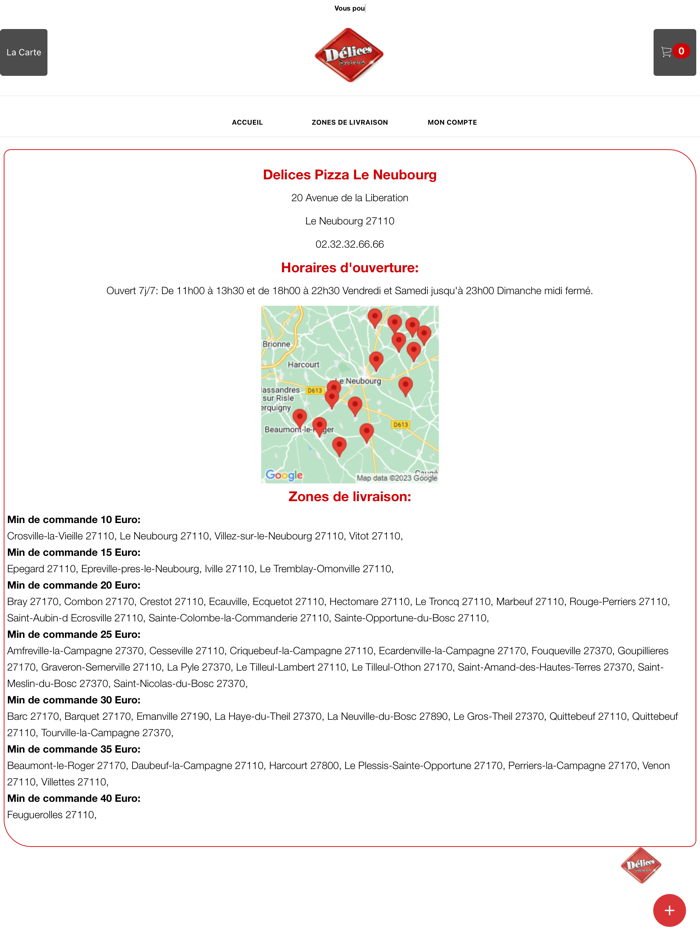 DELICES PIZZA VERNON