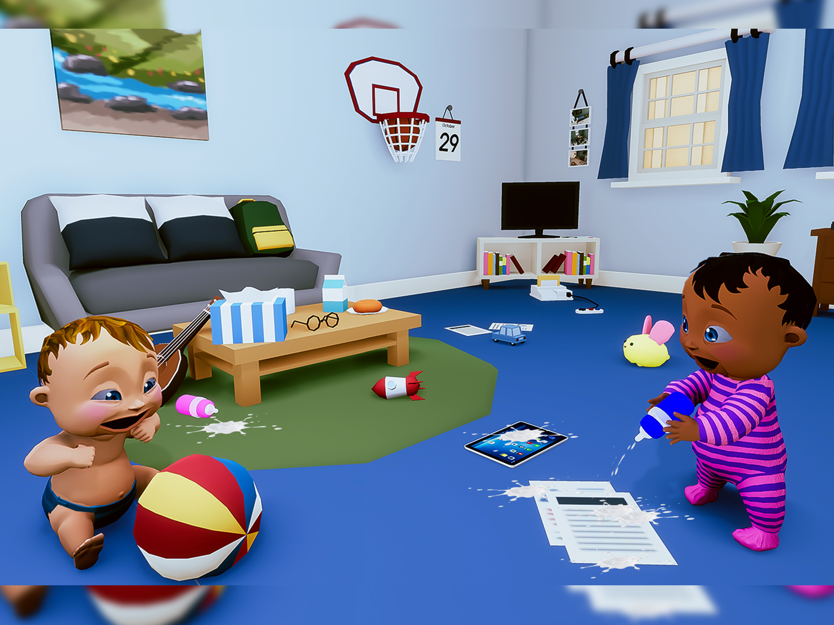 Twin babysitter Daycare Sim 3D