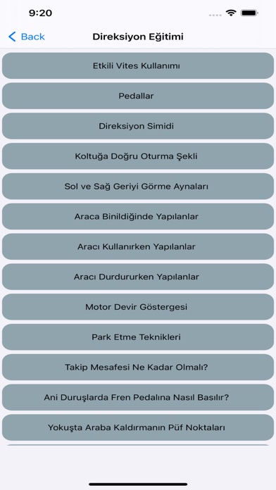 Sürüş ve Ehliyet Rehberi Screenshot