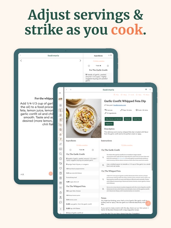foodbymaria Delicious Recipes iPad screenshot 8 - Food & Drink app