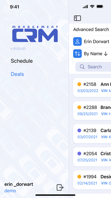 Management CRM Screenshot