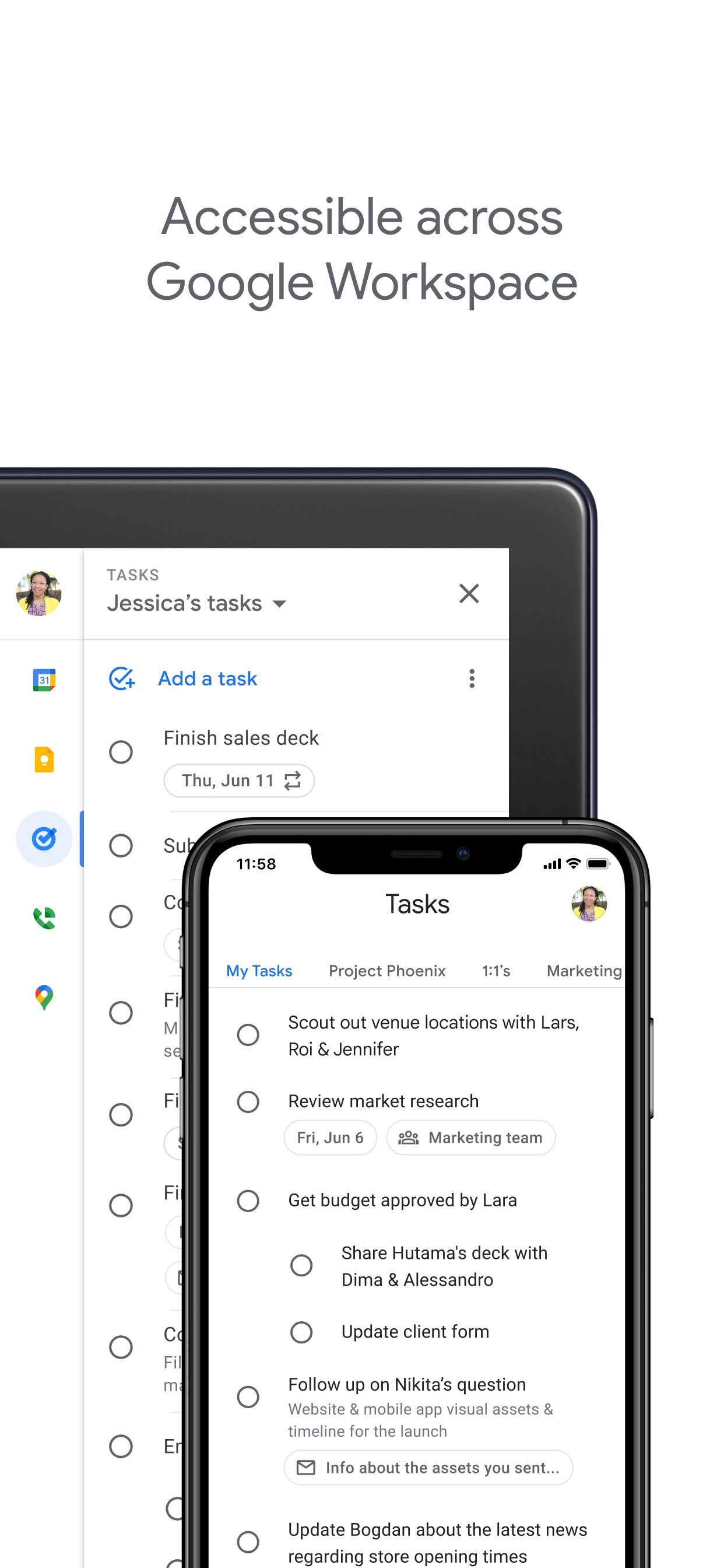 Google Tasks: Completa tareas