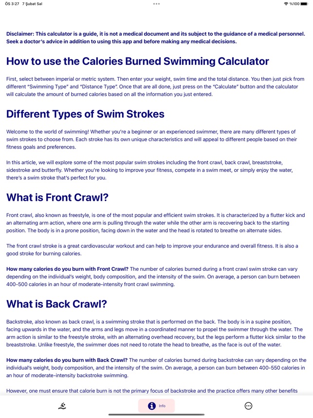 Calories Burned Swimming on the App Store
