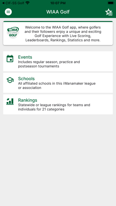 WIAA Golf Screenshot
