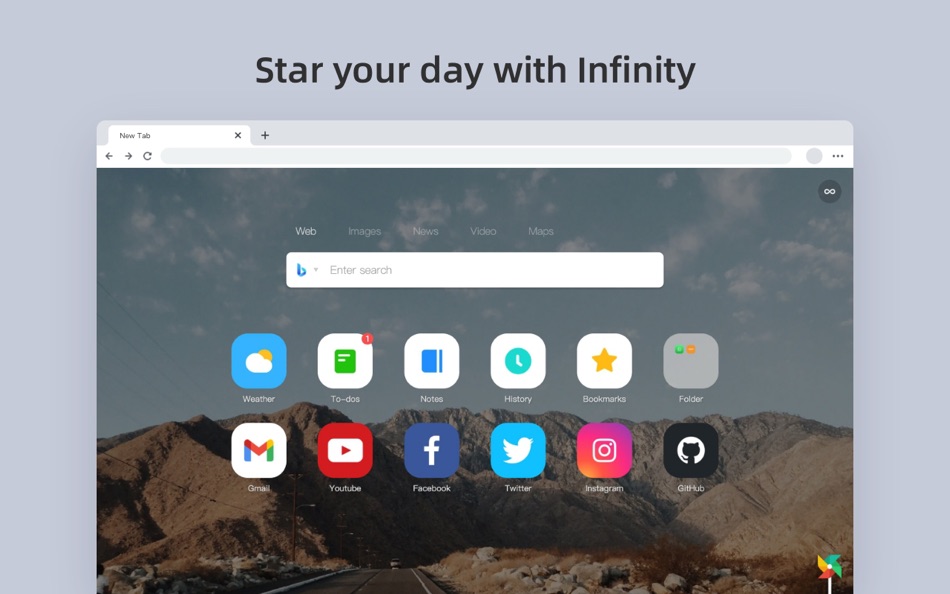 #3. Infinity New Tab (macOS) Tekijänä: 广 杨