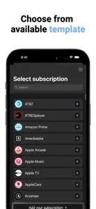 MySub - subscription tracker screenshot #2 for iPhone