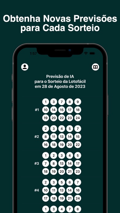 Lotofácil.ai Número Predictor Screenshot