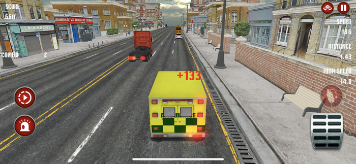Ambulance Endless Race in City