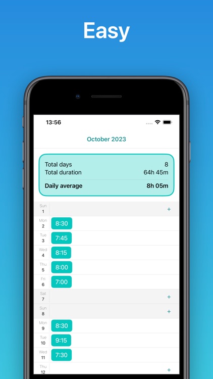 Timesheet - Easy Hours Tracker