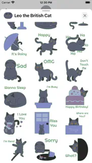 leo the british cat stickers iphone screenshot 2