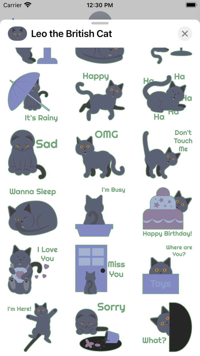 Leo the British Cat Stickers