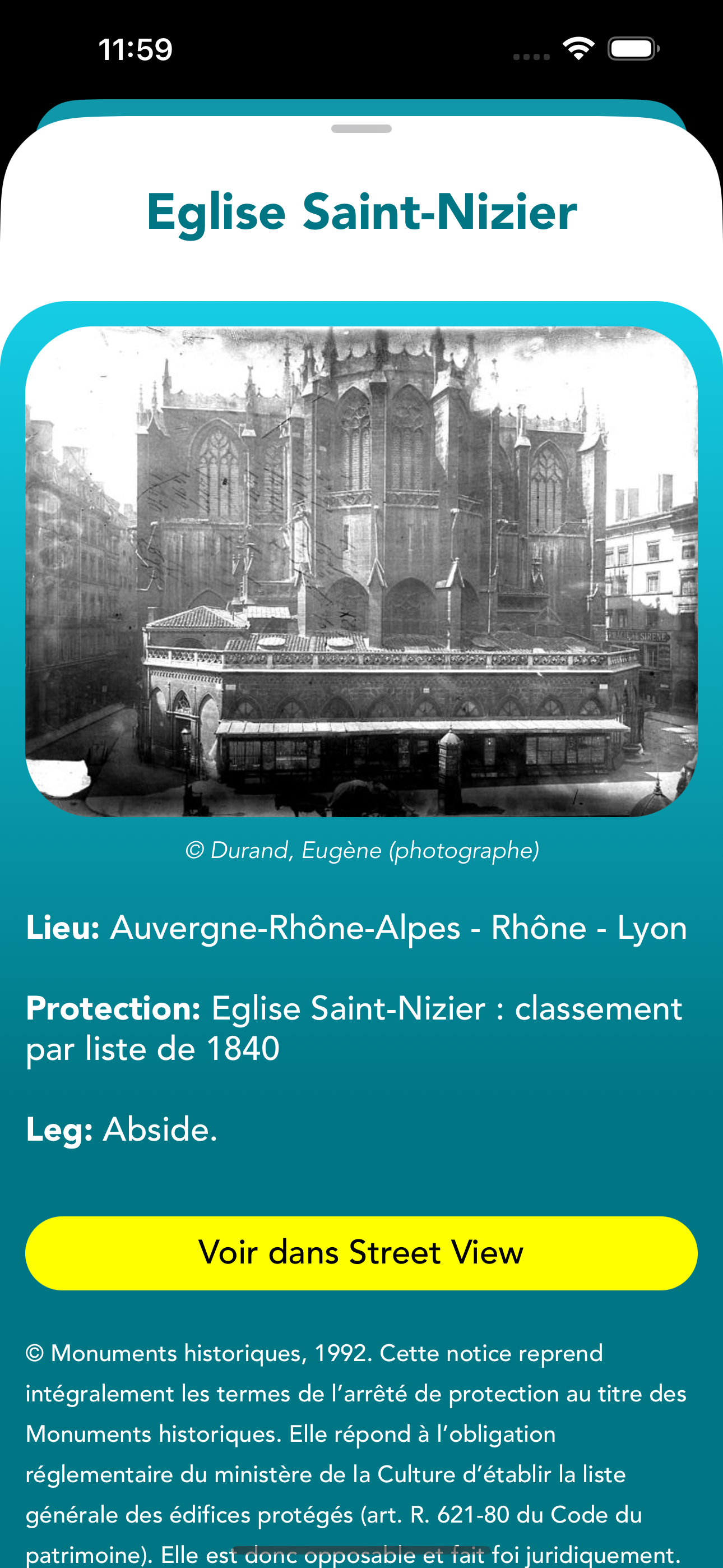 MonuMap, Monuments historiques