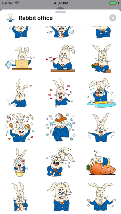 Screenshot #2 pour Cute Rabbit Stickers & emoji