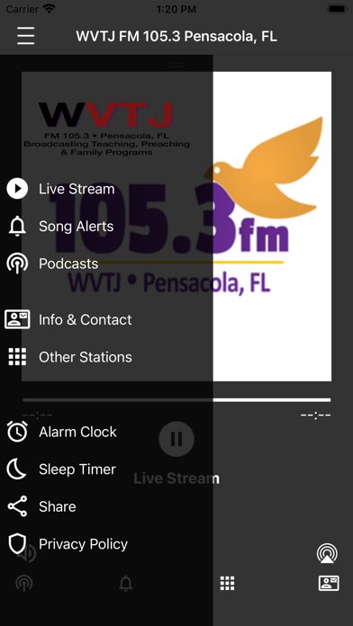 WVTJ 105.3 FM Pensacola, FL Screenshot