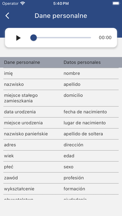 Rozmówki polsko-hiszpańskie Screenshot