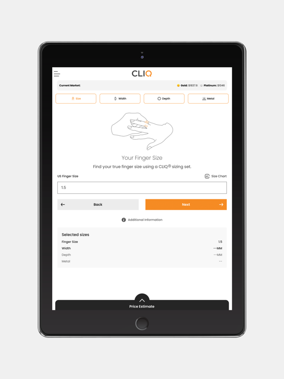 CLIQ® Estimate Builder iPad screenshot 2 - Lifestyle app