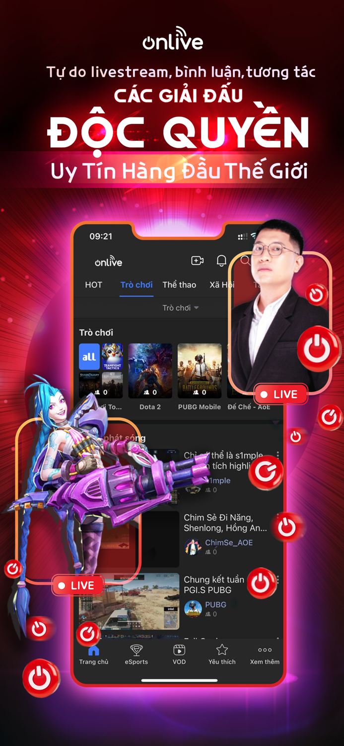 OnLive TV stream chuyên nghiệp