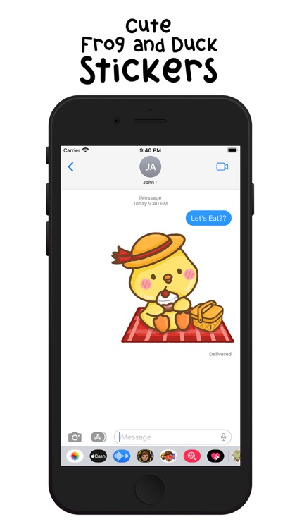 Cute Frog and Duck Stickers