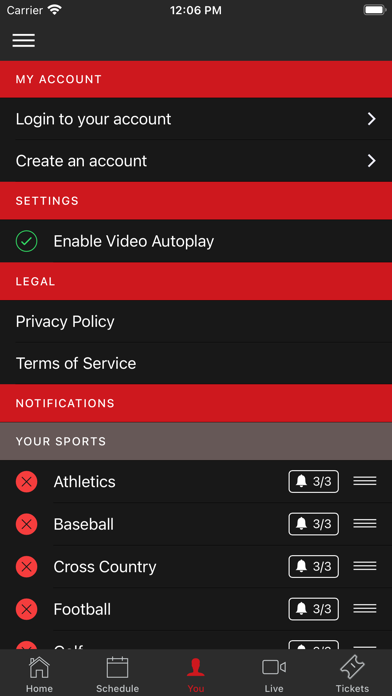 Ragin' Cajuns Athletics Screenshot