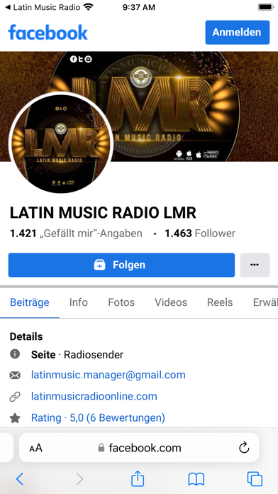 Latin Music Radio Screenshot