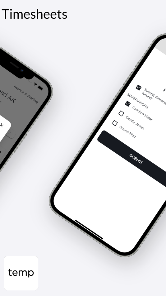 #2. Temp Button (iOS) By: Avenue A Staffing