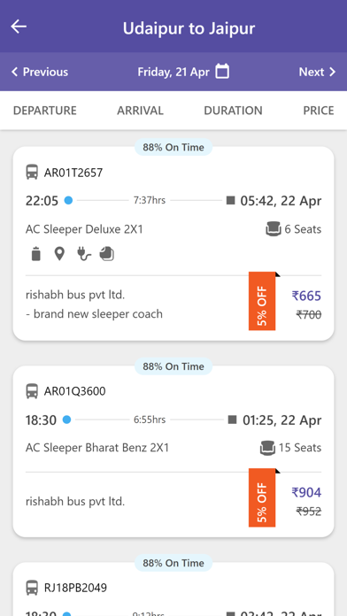Rishabh Travels Screenshot