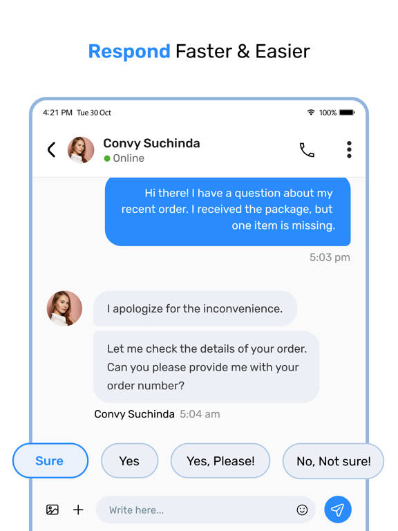 Messenger for Messages iPad screenshot 5 - Social Networking app