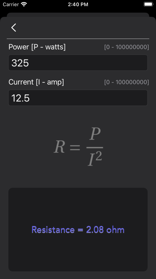 #9. Ohm Law Calculator (iOS) 由: Nitrio