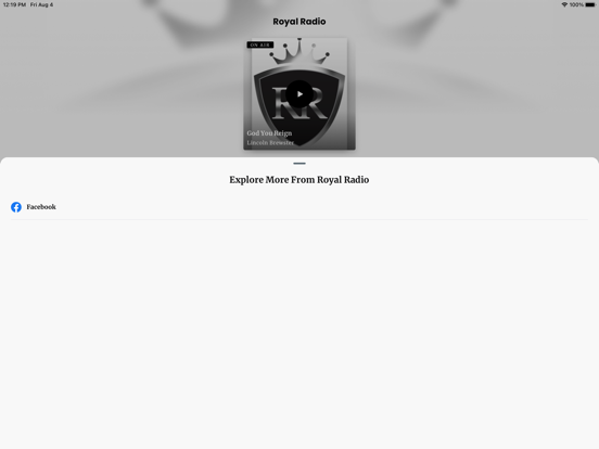 Royal Radio iPad screenshot 3 - Music app