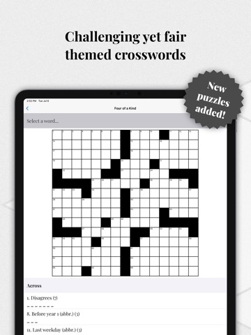 OneDown - Crossword Puzzlesのおすすめ画像1