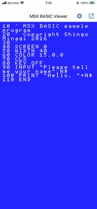 MSX BASIC Viewer screenshot #1 for iPhone