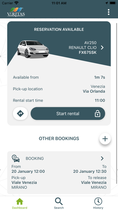Veritas Car Sharing Screenshot