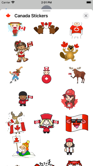 Screenshot #2 pour Canada Stickers App