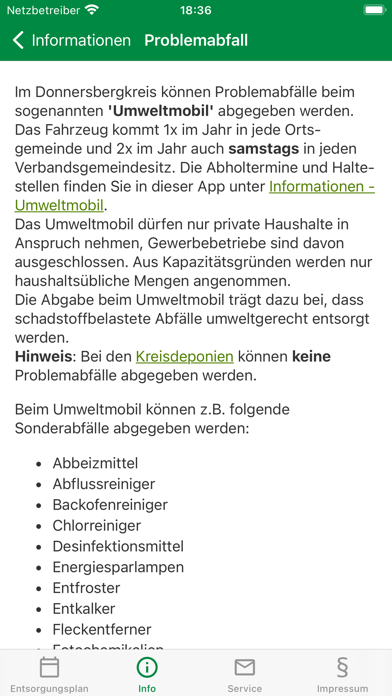 Abfall-App Donnersbergkreis Screenshot