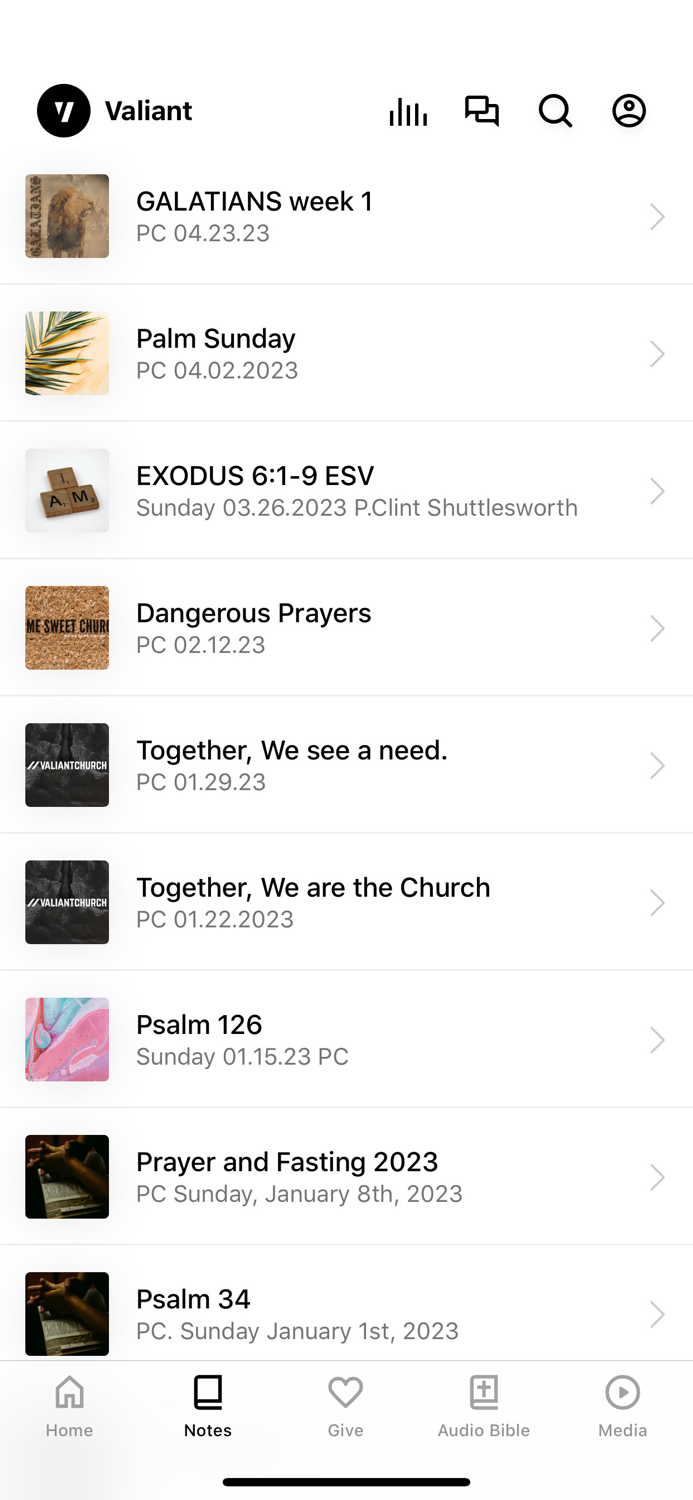 Valiant Church App
