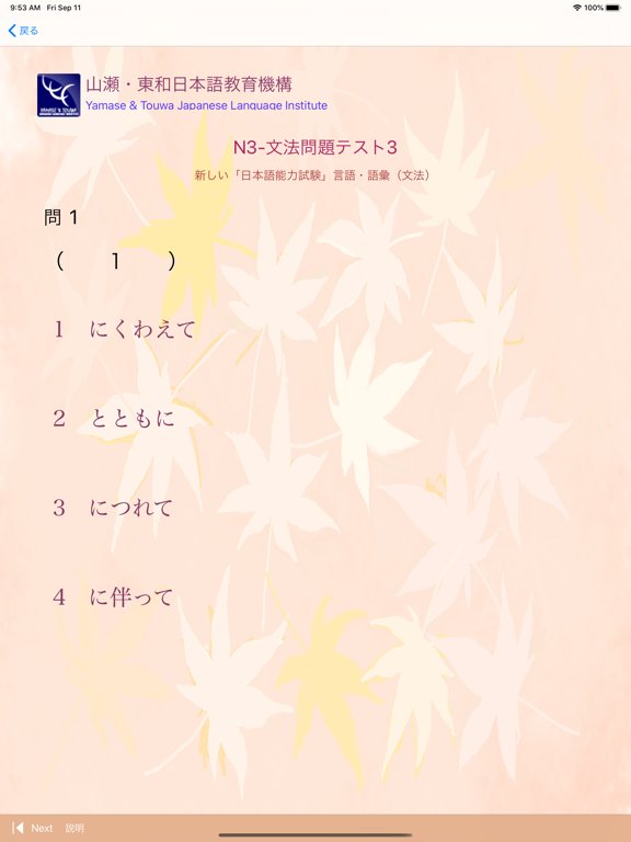 Screenshot #5 pour JLPT N2 文法練習