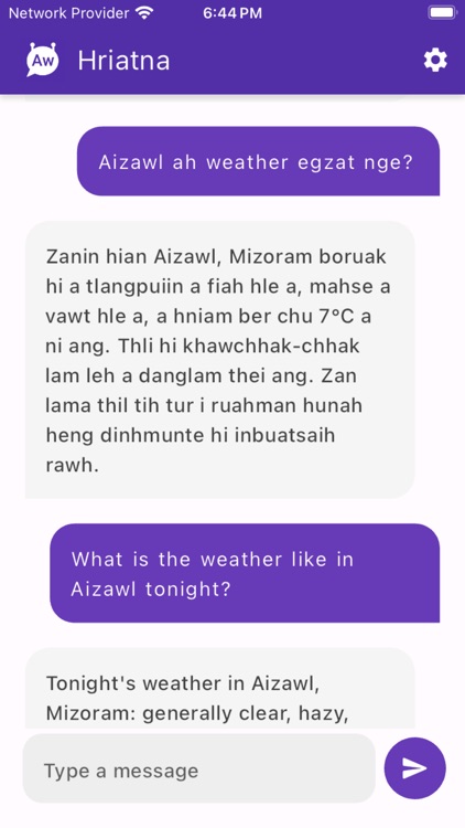 Hriatna Mizo Chatbot screenshot-5