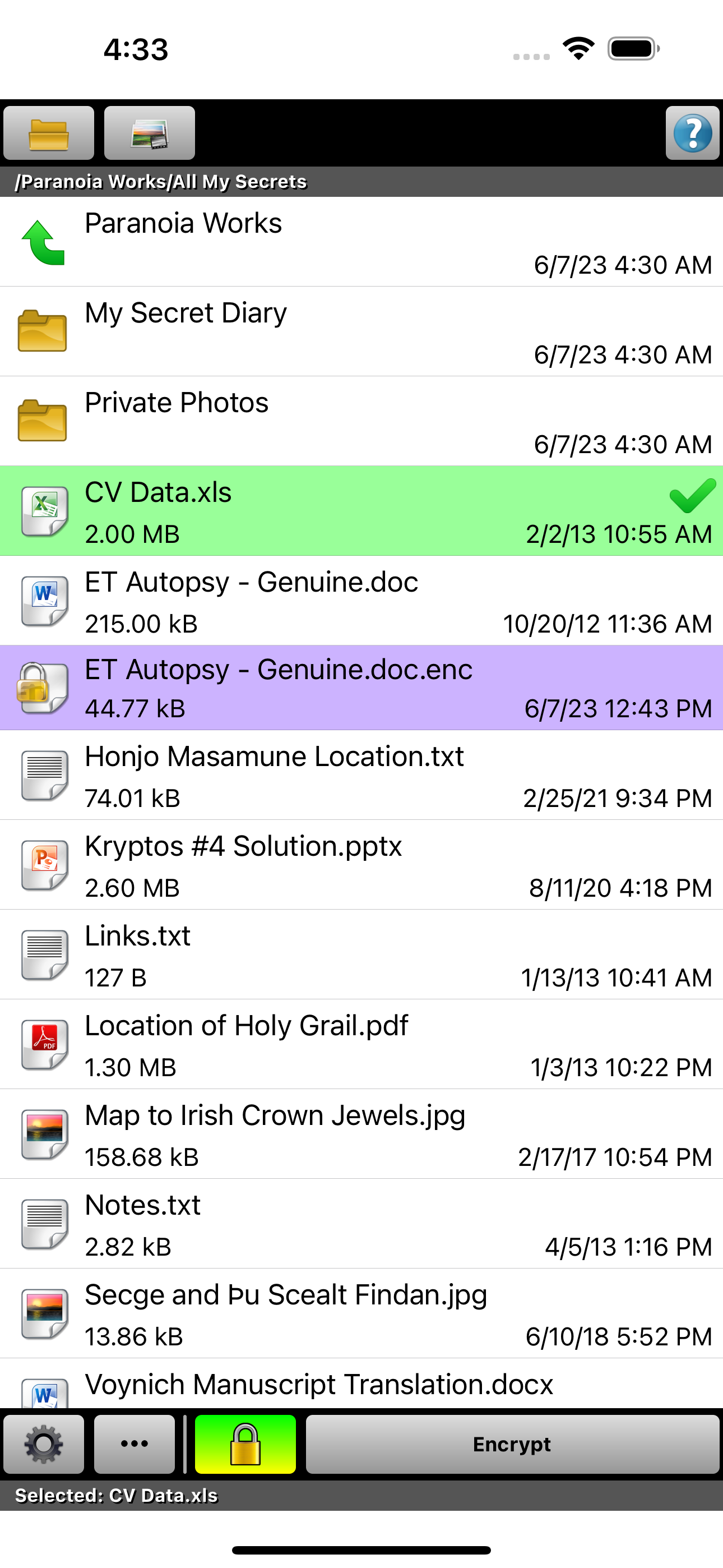 Paranoia File Encryption Lite